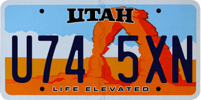 UT license plate U745XN