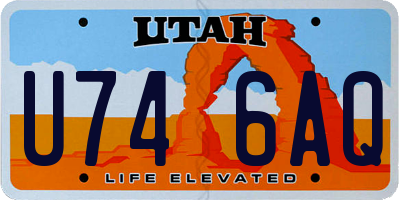 UT license plate U746AQ