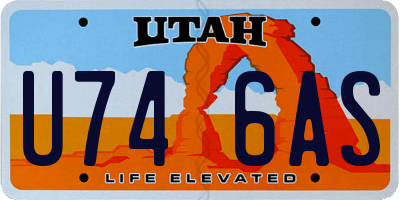 UT license plate U746AS