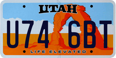 UT license plate U746BT
