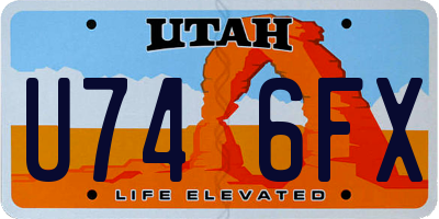 UT license plate U746FX