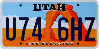 UT license plate U746HZ