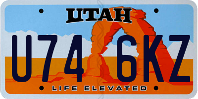 UT license plate U746KZ