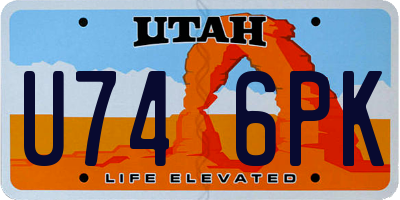 UT license plate U746PK