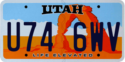 UT license plate U746WV