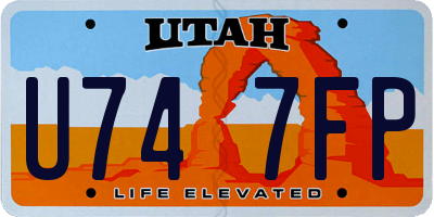 UT license plate U747FP