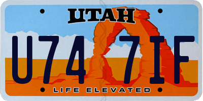 UT license plate U747IF
