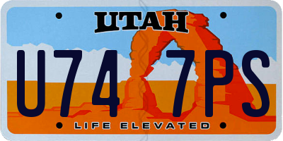 UT license plate U747PS