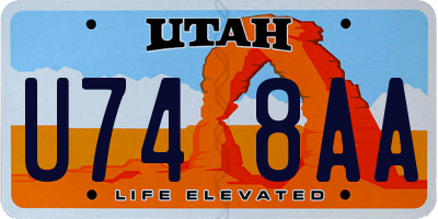 UT license plate U748AA