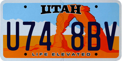 UT license plate U748BV