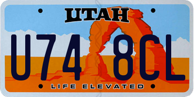 UT license plate U748CL