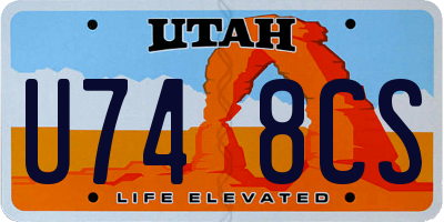 UT license plate U748CS