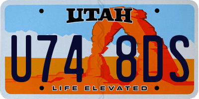 UT license plate U748DS
