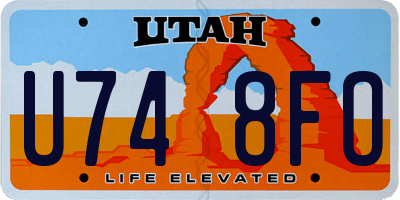 UT license plate U748FO