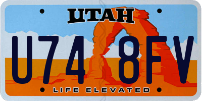 UT license plate U748FV