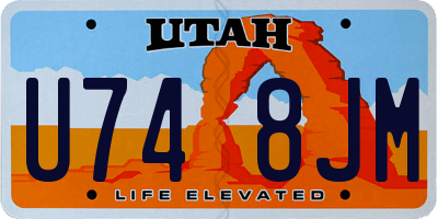 UT license plate U748JM