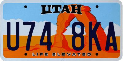 UT license plate U748KA