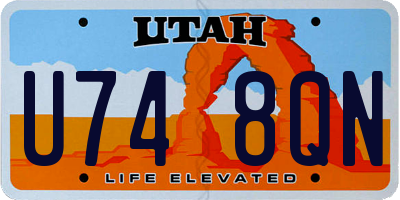 UT license plate U748QN