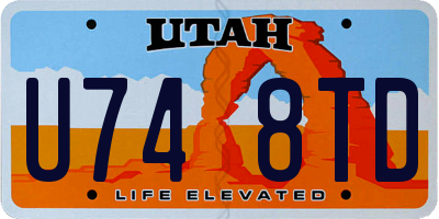 UT license plate U748TD