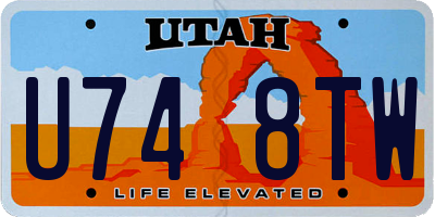 UT license plate U748TW