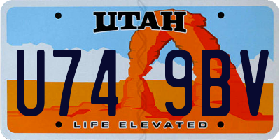 UT license plate U749BV