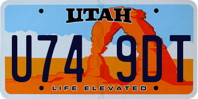 UT license plate U749DT