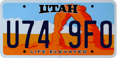 UT license plate U749FO