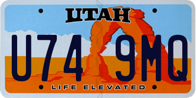 UT license plate U749MQ