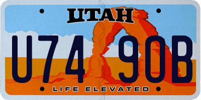UT license plate U749OB