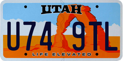 UT license plate U749TL