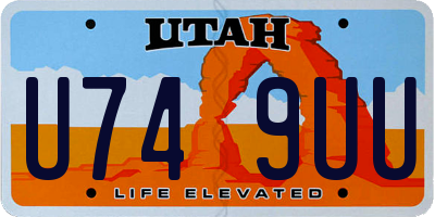 UT license plate U749UU