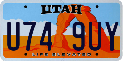 UT license plate U749UY