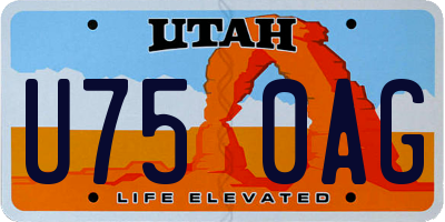 UT license plate U750AG