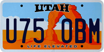 UT license plate U750BM