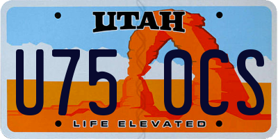 UT license plate U750CS