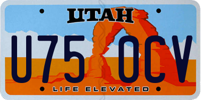 UT license plate U750CV