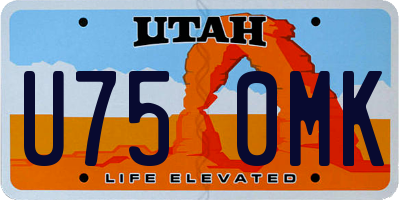UT license plate U750MK