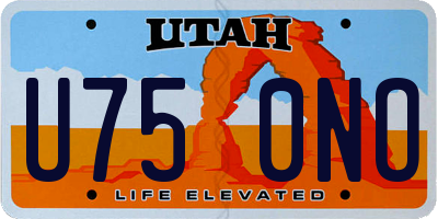 UT license plate U750NO