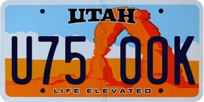 UT license plate U750OK