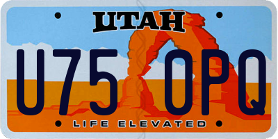 UT license plate U750PQ