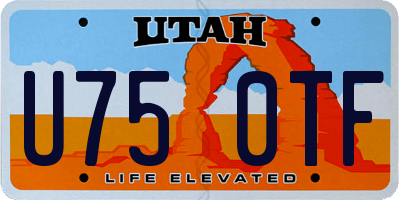 UT license plate U750TF