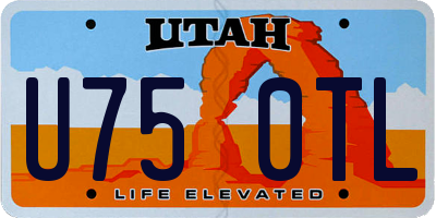 UT license plate U750TL