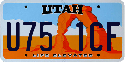 UT license plate U751CF