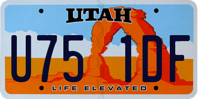 UT license plate U751DF