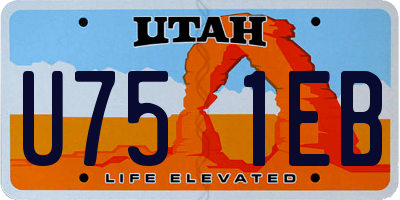 UT license plate U751EB