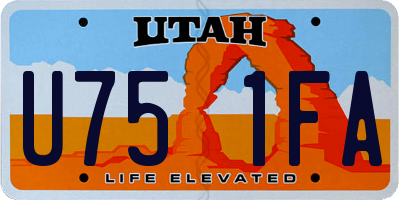 UT license plate U751FA