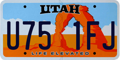 UT license plate U751FJ