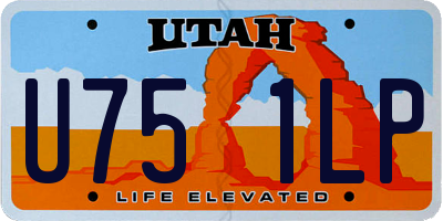UT license plate U751LP