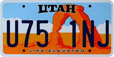 UT license plate U751NJ