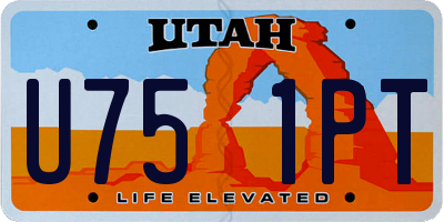 UT license plate U751PT